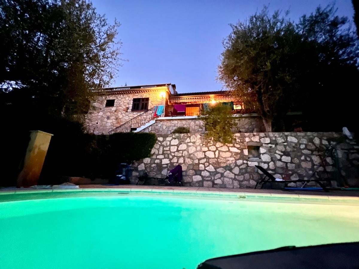 Entre Nice Et Monaco Grande Villa Avec Piscine Privee 12 Personnes Drap Ngoại thất bức ảnh